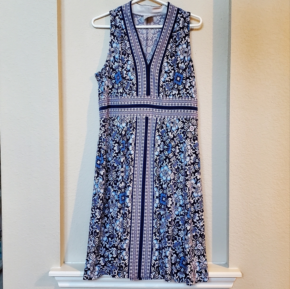 Soma Blue and White Floral Dress
